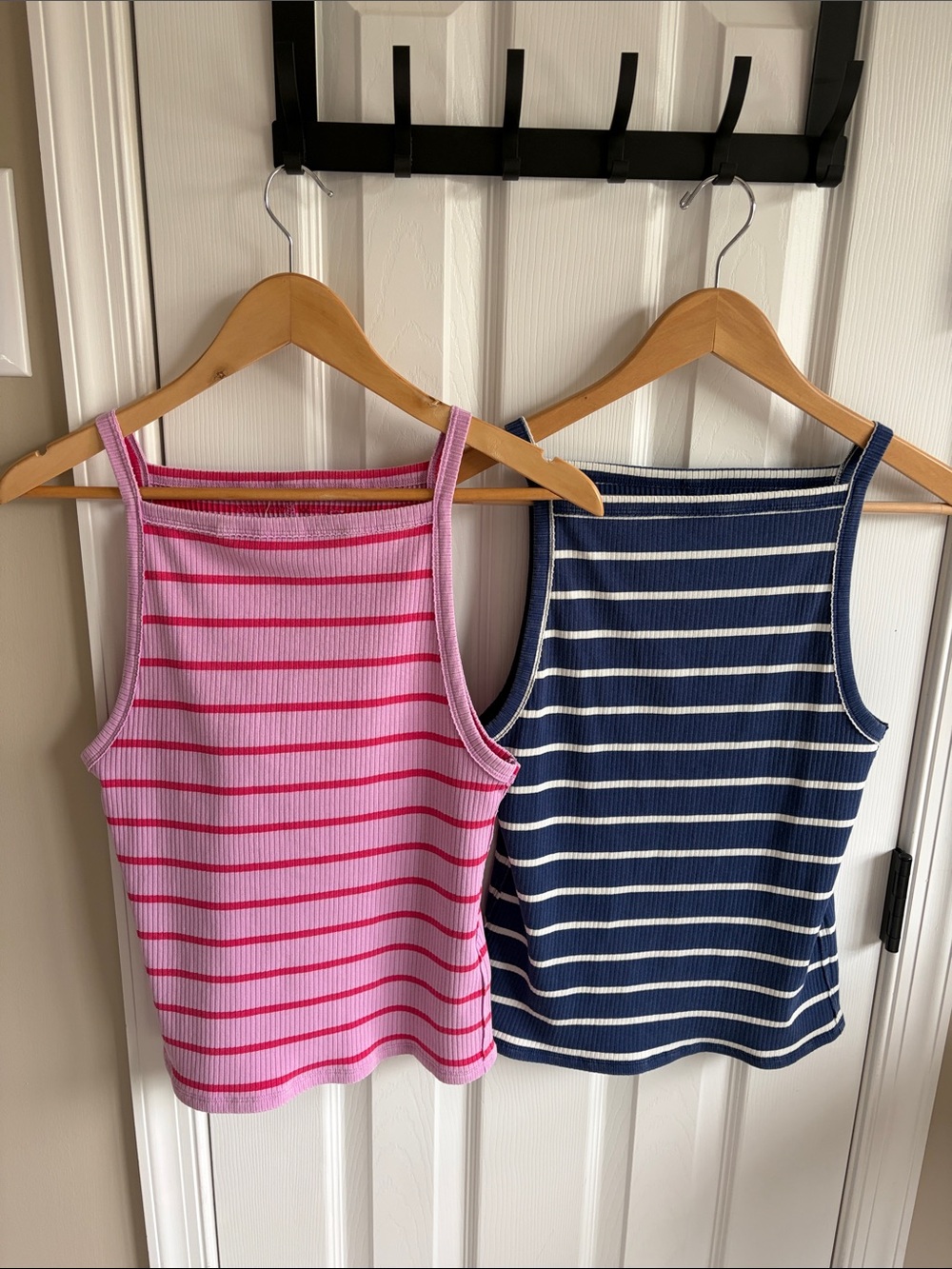 Striped Ribbed Tanks - Pink Stripe and Navy Stripe
